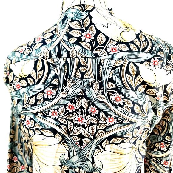 Morris & Co w/ H&M Floral Button Up Top NEW Size XS Cottage Tunic Length Chic - Picture 4 of 13